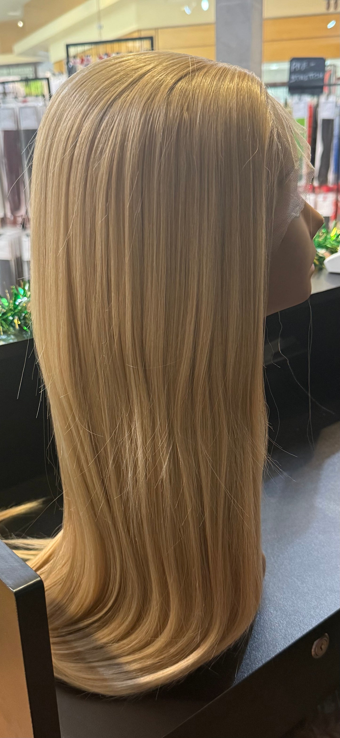 26 Inch, Honey Blonde Straight Lace Front Wig for Women, 150% Density