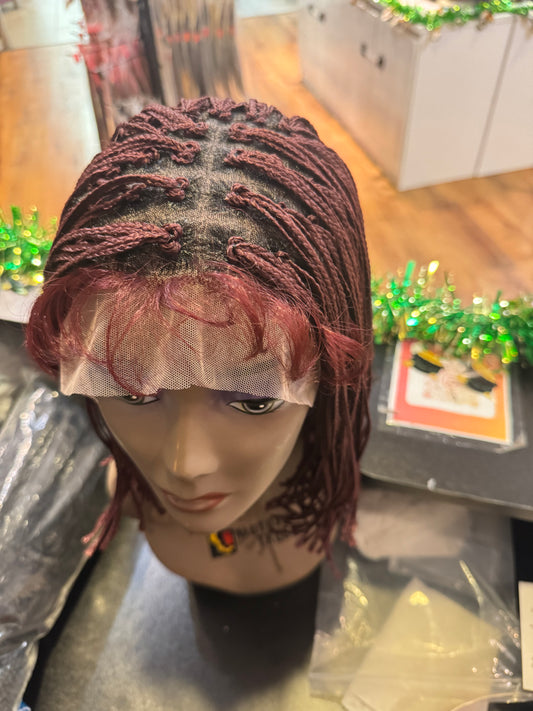 Luxe 12” Short Kinky Twist Braided Wig