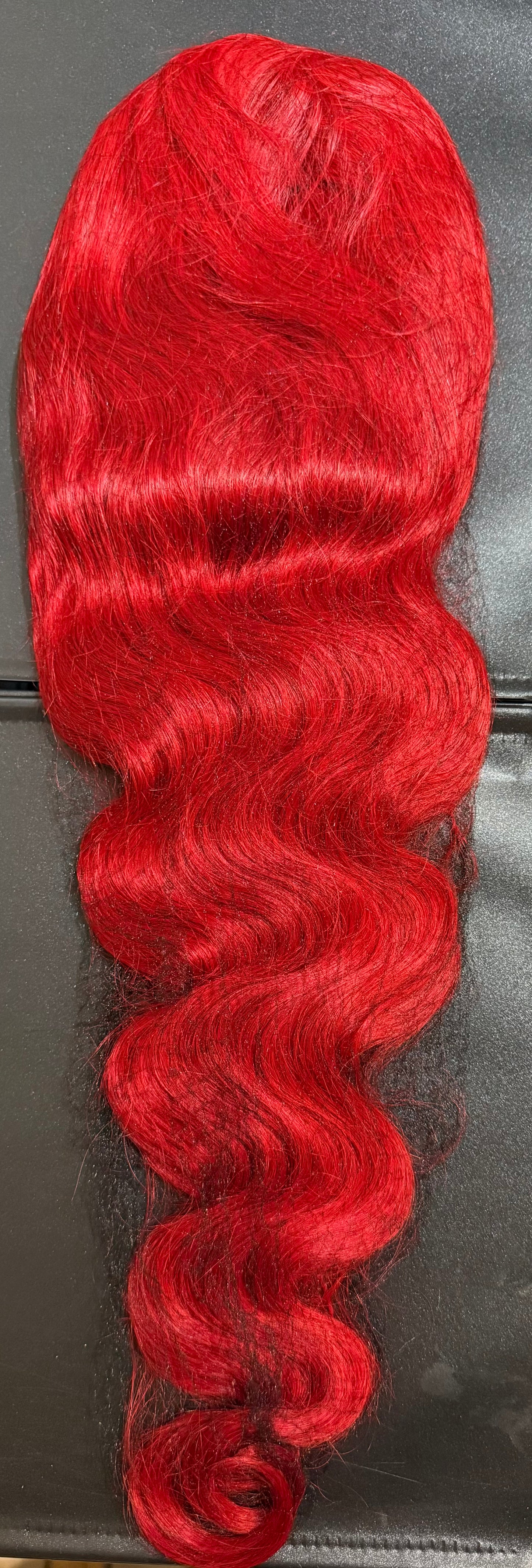 24” 13x4  Inch Body Wave Glueless Wig (Red)