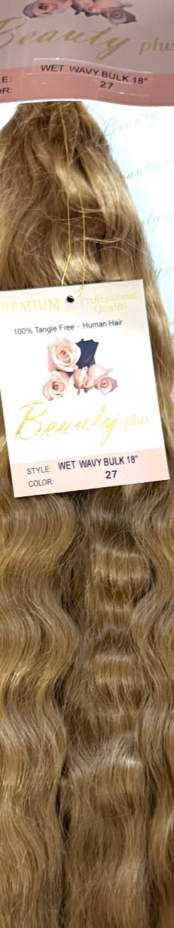 Beauty Plus 18” Wet and Wavy Human Braiding Hair