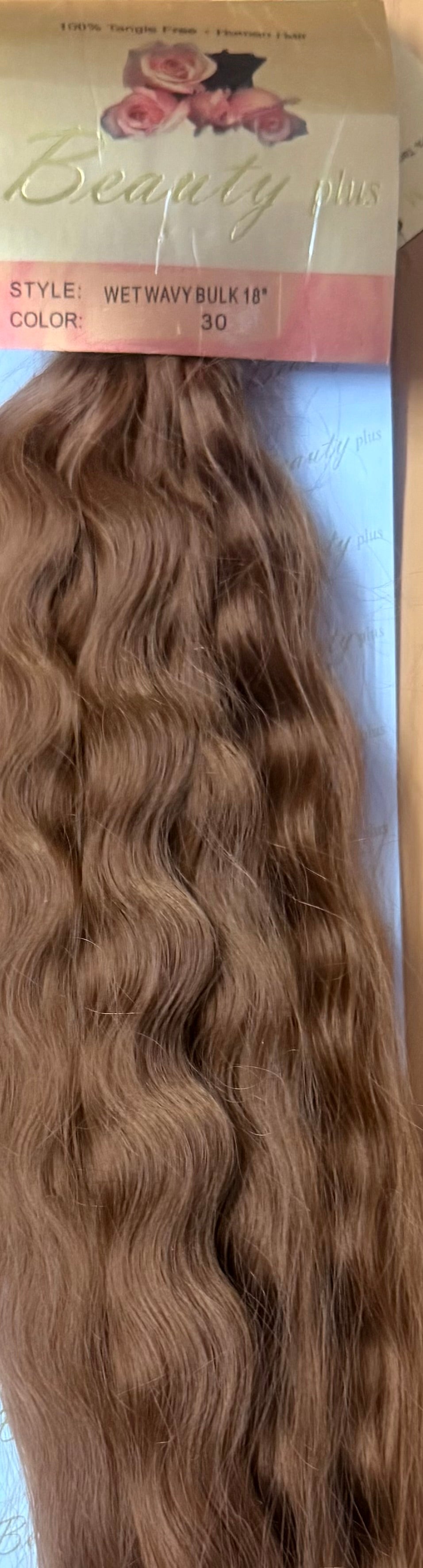 Beauty Plus 18” Wet and Wavy Human Braiding Hair