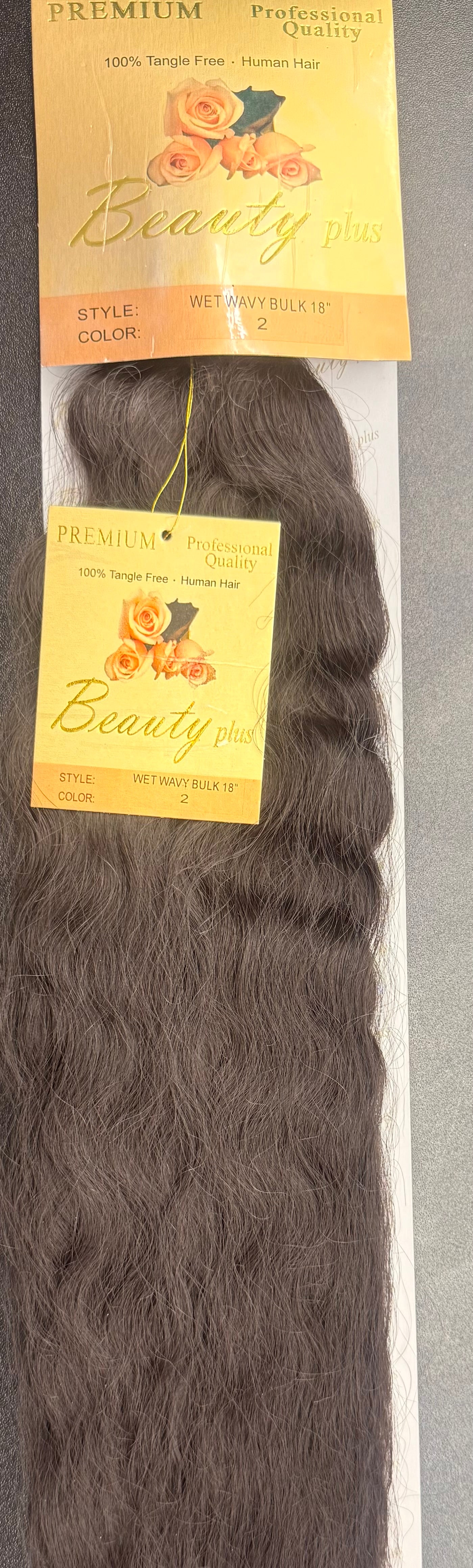 Beauty Plus 18” Wet and Wavy Human Braiding Hair